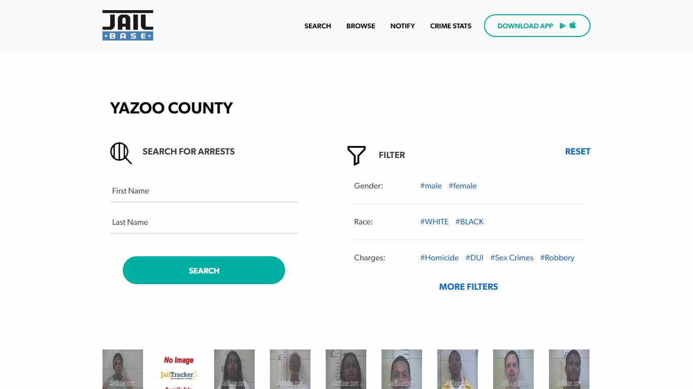 Yazoo County Jail Inmate Search and Mugshots | JailBase